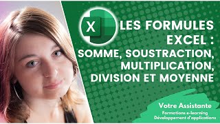 Utiliser les formules Excel  Somme soustraction multiplication division et moyenne 12 [upl. by Gasser]