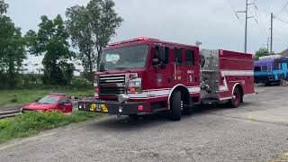 Brand New Brush 1 and Engine 5 Clearing a Brush Fire in 5’s [upl. by Nosnarb]