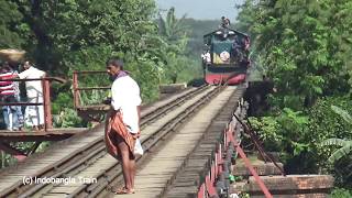 Mymensingh Local Train is Crossing Brahmaputra rail Bridge Mymensingh [upl. by Hashim299]