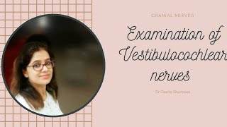 How do you test for vestibulocochlear nerve Hearing tests [upl. by Courtnay]