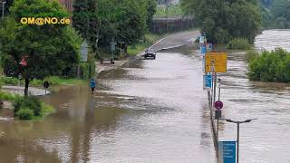 Hochwasser am Neckar in Eberbach 02062024 [upl. by Adnahsam]