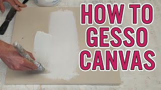 How To Gesso Canvas Professionally Painting Prep Made Easy [upl. by Hofstetter]