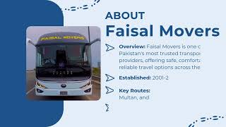 Faisal Movers Info  Ticket Price  Contact Number  Online Booking [upl. by Wagoner]