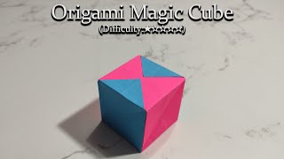 Origami Magic Cube Tutorial  Fun Transforming Paper Toy [upl. by Frank]