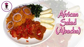 How To Make African Salad Without Potash  Abacha [upl. by Artenal675]