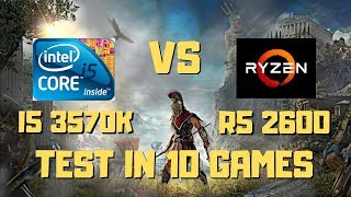 I5 3570k Vs Ryzen 5 2600 Comparison In 10 Games In 2019 [upl. by Airlee18]