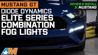 20182023 Mustang Diode Dynamics Elite Series Combination Fog Lights Cool White Review amp Install [upl. by Areip945]