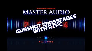 Master Audio Crossfading gunshots  Real Time Parameter Commands unity3d gameaudio [upl. by Bilski]