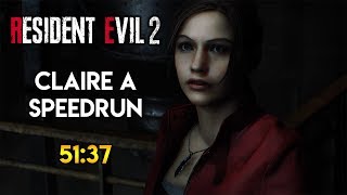 Resident Evil 2 Remake  Claire A Speedrun  5137 [upl. by Nnylsia863]