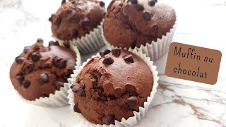 Muffin au chocolat très moelleux et ultra bon recette facile et rapide 🍫 muffins [upl. by Llerol]