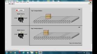 SCADA in LabVIEW  Conveyor [upl. by Cahn785]