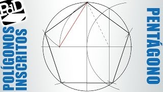 Pentágono regular inscrito en una circunferencia Polígonos regulares cicunscritos [upl. by Mauve]