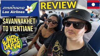 LAO AIRLINES REVIEW  Savannakhet  Vientiane Laos 🇱🇦 [upl. by Lotsirk450]