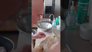 Quick easiest way to truss a whole chicken [upl. by Gambell]