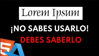 🔴Cómo Poner LOREM IPSUM con HTML en Visual Studio Code [upl. by Athey]