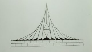 How to draw a Memorial Monument Martyrs Monument sritishaudho of Bangladesh [upl. by Rodi]