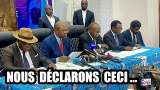 Déclaration de l’Opposition Contre la Révision de la Constitution  FCC ENSEMBLE LAMUKA [upl. by Fital]