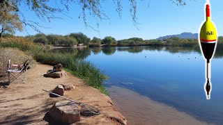 Catfishing Using Slip Bobber Rigs at Veterans Oasis Lake [upl. by Eceerehs]