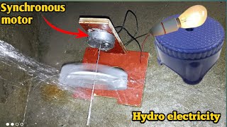 Mini electricity generator from synchronous motor home made generator [upl. by Koval]