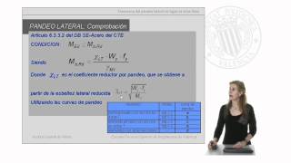 Fenómeno del pandeo lateral en vigas de alma llena  1730  UPV [upl. by Hteboj122]