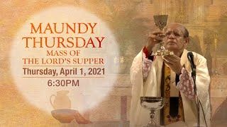 Archdiocese of Bombay  Maundy Thursday  Mass of the Lords Supper  April 1 2021 [upl. by Ahtrim]