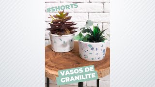 DIY Vasos de cimento com efeito granilite [upl. by Lefton359]