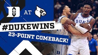 Duke Basketball Historic Comeback at Louisville 21219 [upl. by Bellda681]