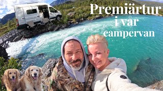 PREMIÄRTUR MED VÅR EGENBYGGDA CAMPERVAN  Vi tar med oss hundarna och styr mot Norge [upl. by Bron599]