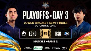 MPL PH S12  PLAYOFFS DAY 3  ECHO vs RSG  GAME 2 [upl. by Rehpretsirhc]