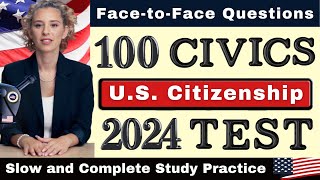 US Citizenship Test 20242025 Complete Practice Exam USCIS Interview Examen Ciudadania Americana [upl. by Edee]