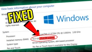 How to Fix All RAM Not Being Fully Usable Windows 111087  Make Installed RAM Usable 2024 [upl. by Erlandson458]