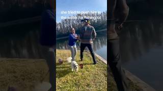 Karen Tries Pushing Fisherman into Lake travisgraham969 [upl. by Aitnyc322]