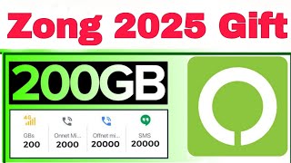 Zong 200GB internet package  Zong internet package 2025  Zong free call mints package  zong pkg [upl. by Maje]