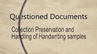 Questioned Document Hand writing examination CH06 swayamprabha [upl. by Enajharas882]