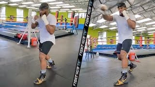 TYRON WOODLEY TRAINING FOR JAKE PAUL  SHOWS OFF BOXING DURING WORKOUT [upl. by Lohman]