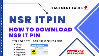 NSR ITPIN  How to Download NSR ITPIN for Infosys wipro cognizant TCS  How to apply for NSR Process [upl. by Oscar]