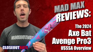 Axe Bat Avenge Pro 3 234quot Big Barrel USSSA Bat Overview 2024 [upl. by Colwen]