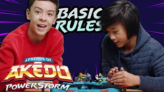 LEGENDS OF AKEDO POWERSTORM HOW TO PLAY  RULES AND ELEMENTAL POWERS [upl. by Gunter]