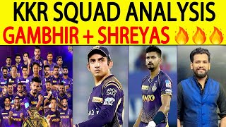 KKR Squad Analysis  Gautam Gambhir Returns Shreyas Factor and Target Players [upl. by Evaleen309]