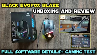 AMKETTE Evofox BLAZE Black 12800 Dpi Gaming Mouse Sensor And 8 Buttons RGB Wired Optical Full Review [upl. by Nerra400]