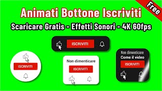 Pulsante Iscriviti Con Schermo Verde  Scaricare Gratis [upl. by Frasquito816]