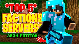 TOP 5 NEW FACTIONS SERVERS IN 2024  BEST Minecraft Factions Servers In 2024  Java amp MCPE [upl. by Libby77]