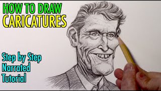 How to Draw Caricatures Narrated StepbyStep Tutorial [upl. by Egidius]