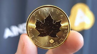 2023 Royal Canadian Mint 1oz Maple Leaf Gold Coin Queens Reign [upl. by Philipps]