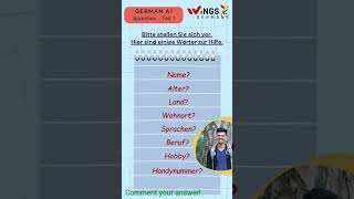 Write your introduction in the comments below  German A1 Sprechen Teil 1 [upl. by Evreh]