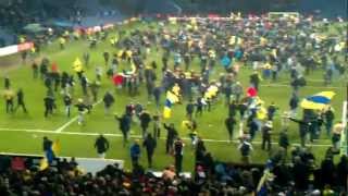 Brøndby invade the pitch after Cup match vs fck [upl. by Veats]