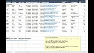 Sample excel test for job interview [upl. by Kcirdled]