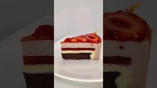 Strawberry amp White Chocolate Entremet Cake [upl. by Monteria]