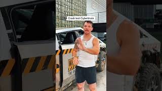 Crash test Cybertruck whistlindiesel challenge car cartiktok fyp [upl. by Ssew]