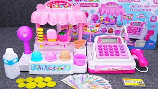 7 Minutes Satisfying with Unboxing Cute Pink Ice Cream Store Cash Register ASMR  Review Toys [upl. by Auqenaj]